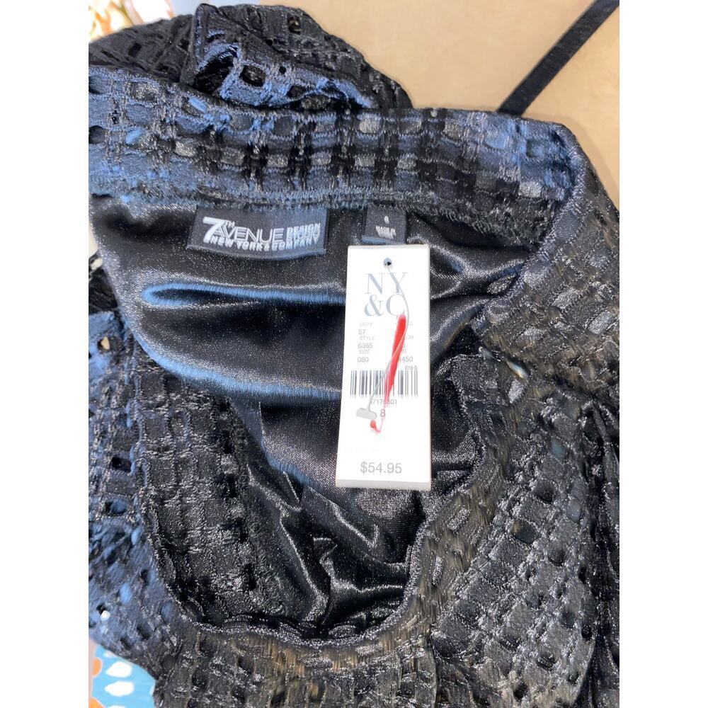 NWT 7th Avenue Design Studio New York & Company size 8 $55 Black Lined Skirt - Picture 10 of 12